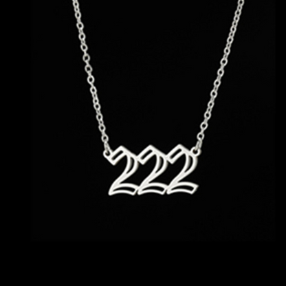 Fashion Vintage Double Cutout Number Necklace