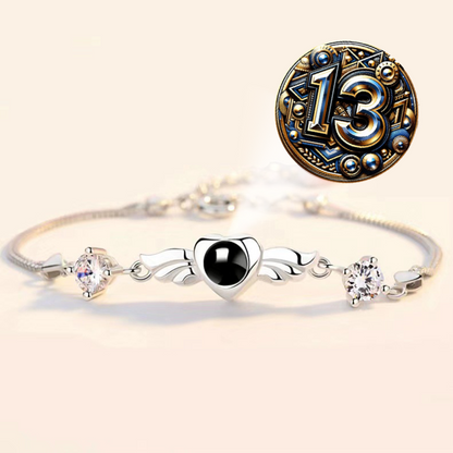 TestingWings of Angel Photo Projection Bracelet Nano Engraving Custom Jewelry