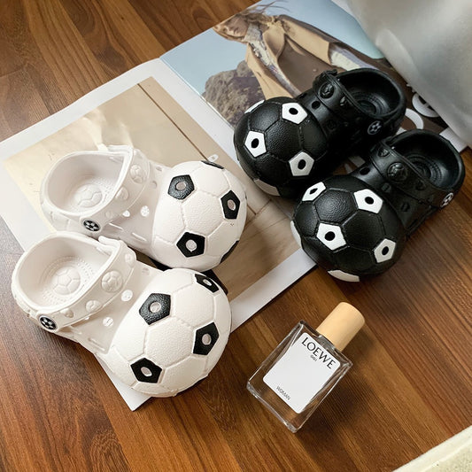 Parent-Child Creative Football Closed-toe Slippers