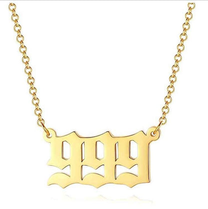 Angel Number Necklace 0-9 Pendant Short Necklace Women