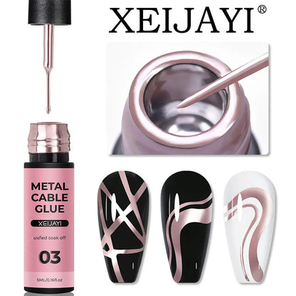 5ml Nail Metal Cable Adhesive Hoy Edge Painted