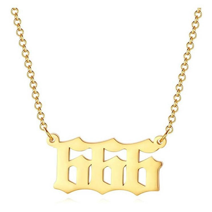 Angel Number Necklace 0-9 Pendant Short Necklace Women