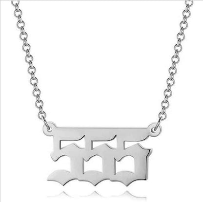 Angel Number Necklace 0-9 Pendant Short Necklace Women