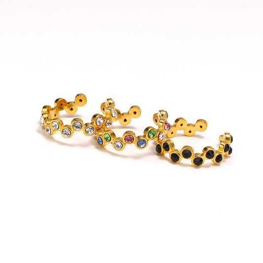 Sweet And Cool Style Irregular Colored Gemstone Ring For Women - Gift For Her