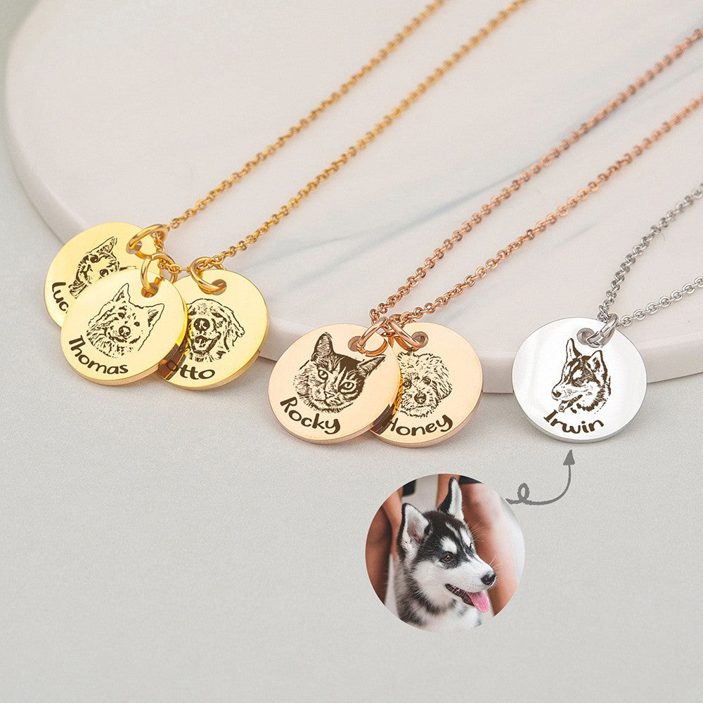 Pet Sketch DIY Carving Necklace