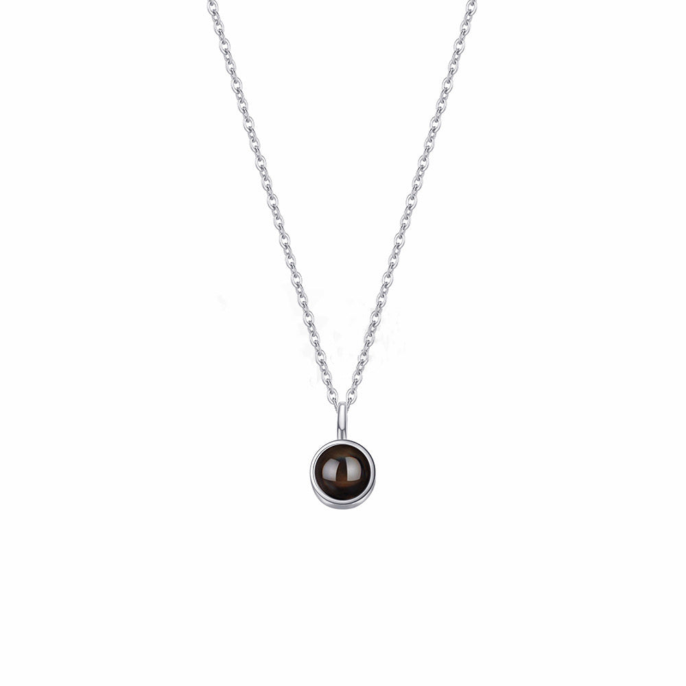 S925 Pure Silver Multi Pendant Projection Necklace