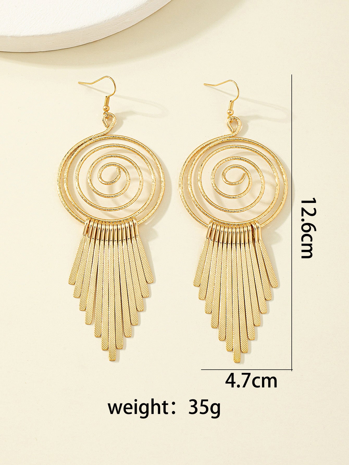 Exaggerated And Personalized Vortex Gear Circle Spiral Earrings