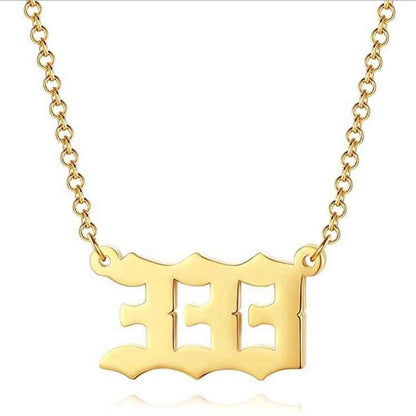 Angel Number Necklace 0-9 Pendant Short Necklace Women