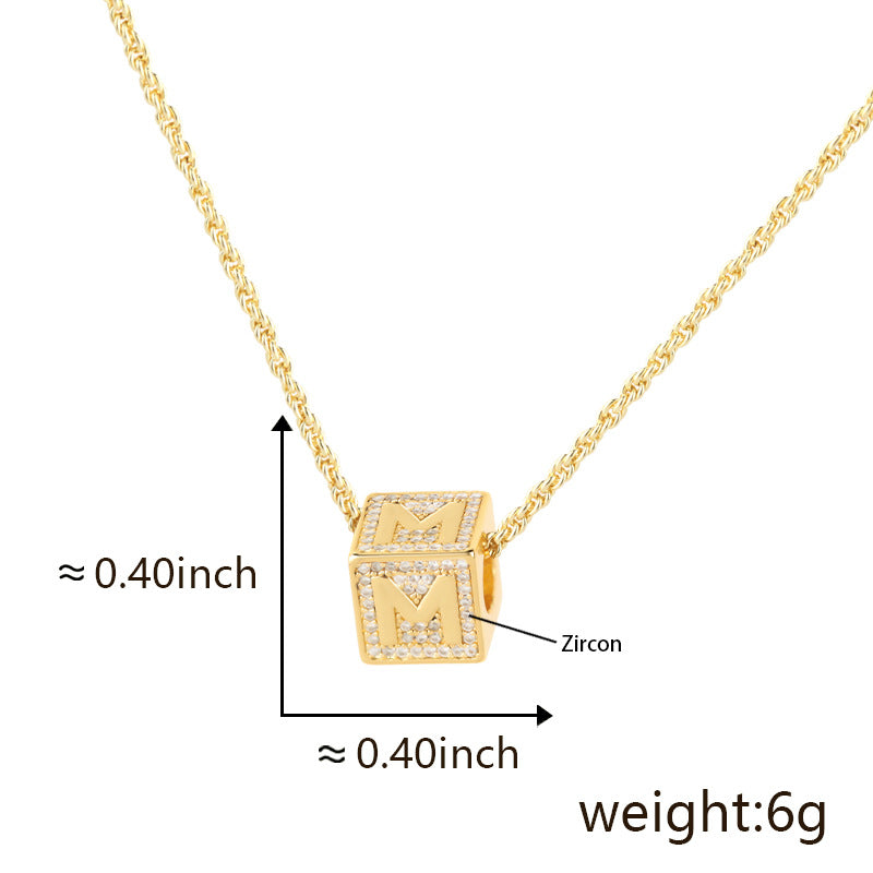 Custom Initial Letter Necklace - Personalized A-Z Name Pendant Gold Jewelry