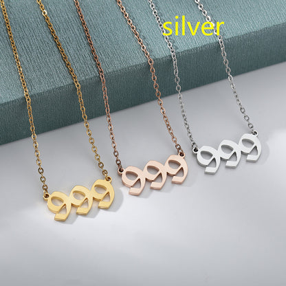 Ancient English Number Necklace Angel 111to999