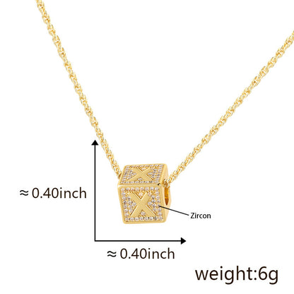 Custom Initial Letter Necklace - Personalized A-Z Name Pendant Gold Jewelry