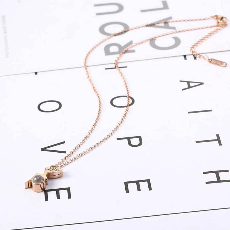 Projection 100 Languages I Love Your Korean Necklace