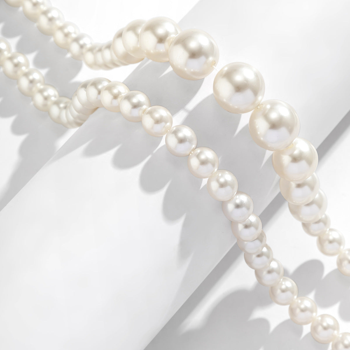 Exaggerated Big Pearl Grace Choker All-match Clavicle Chain Multi-layer Beaded Necklace For Women