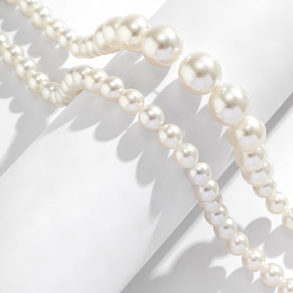 Exaggerated Big Pearl Grace Choker All-match Clavicle Chain Multi-layer Beaded Necklace For Women