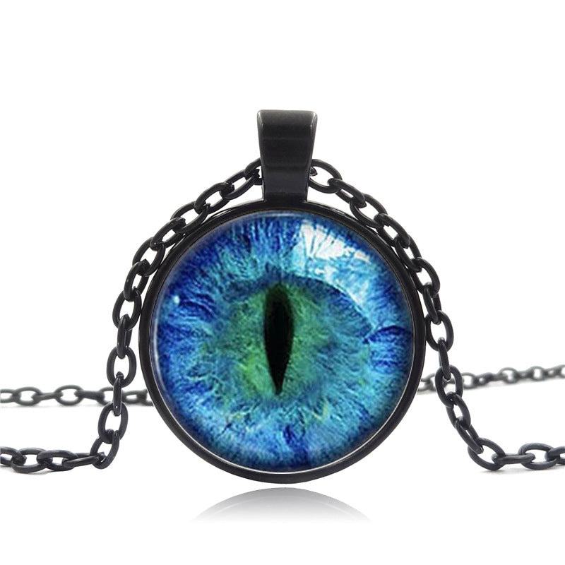 Cat's Eye Longans Time Stone Pendant Necklace For Women All-match Sweater Chain