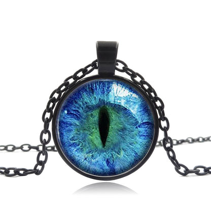 Cat's Eye Longans Time Stone Pendant Necklace For Women All-match Sweater Chain
