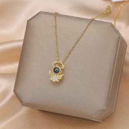 Women's 100 Languages Angel Projection Necklace