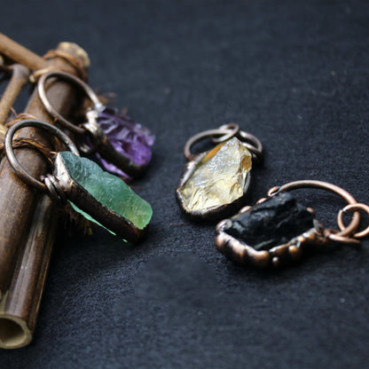 Jewelry Niche Personality Crystal Rough Stone Pendant Necklace