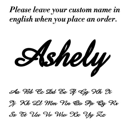 Name Necklace Personalized Gold Stainless Steel English Letter Pendant