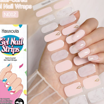 Semi-cured Gel Ice Transparent Nude Color Nail Stickers