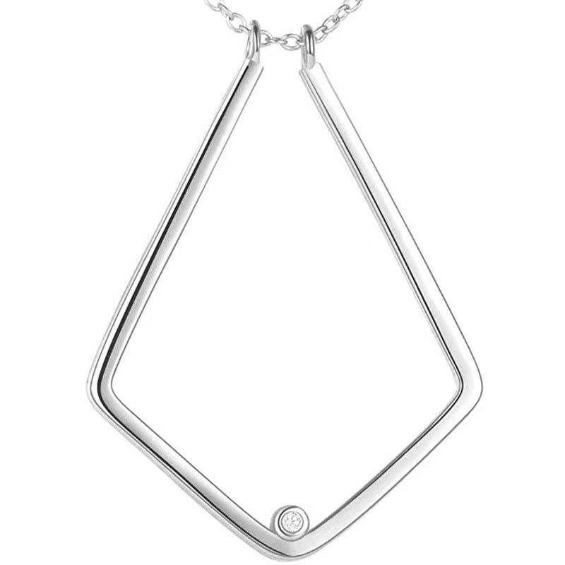 Women's Fashion Simple V Shape Ring Holder Necklace