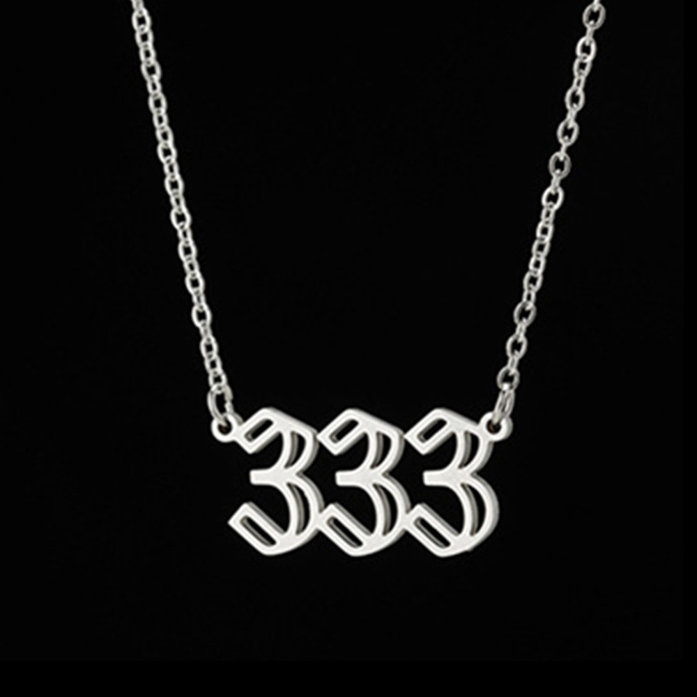 Fashion Vintage Double Cutout Number Necklace