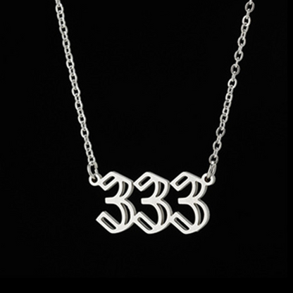 Fashion Vintage Double Cutout Number Necklace