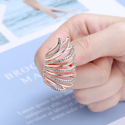 Sweet Diamond Angel Wings Ring