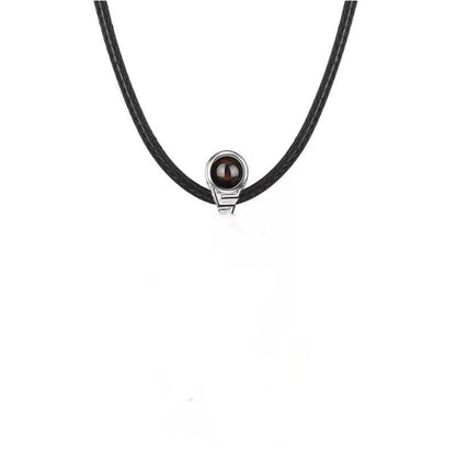 Projection Pendant Necklace With High Quality Black Rope