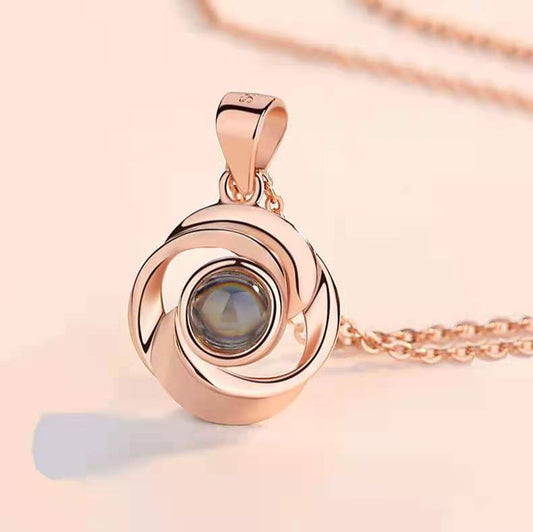 I Love Your Necklace Girl Projection Color Picture