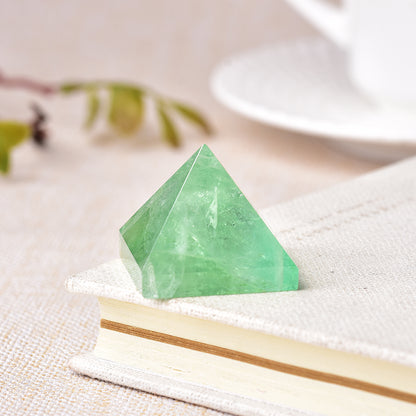 Green Purple Fluorite Ornament Crystal Pyramid