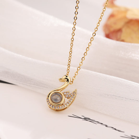 A Hundred Languages Of Swan Love Projection Clavicle Chain