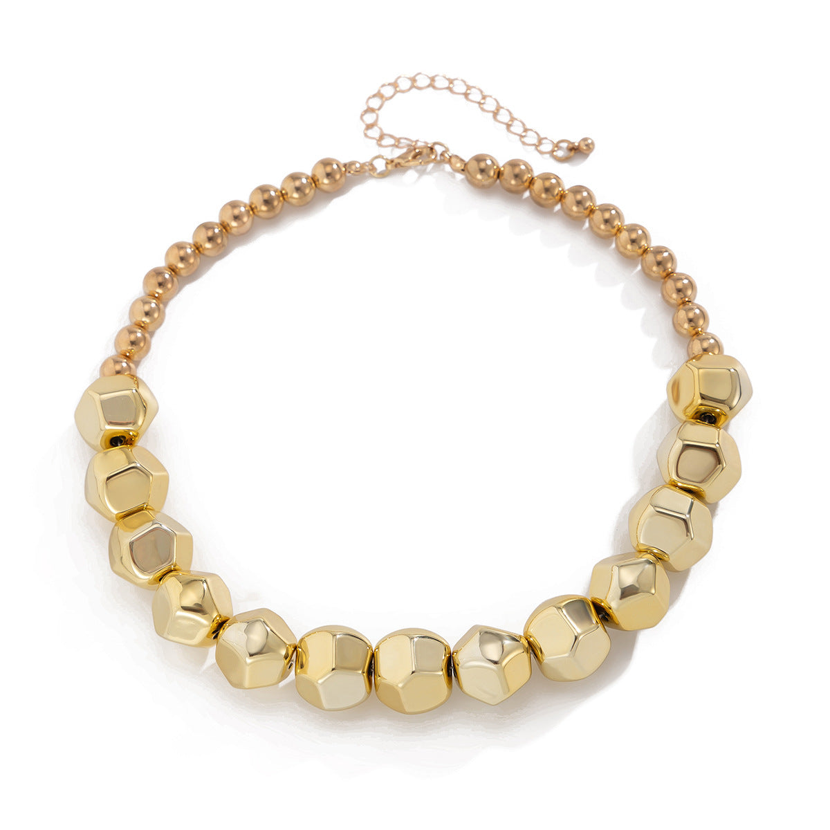 Retro Exaggerated Irregular CCB Beaded Necklace Personality