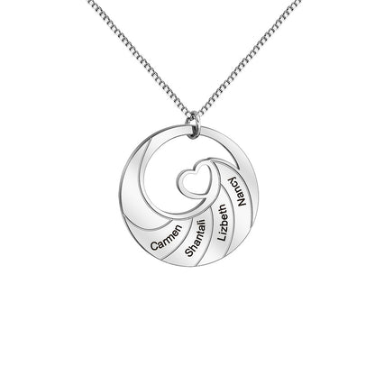 Circle Spiral Necklace Love Token