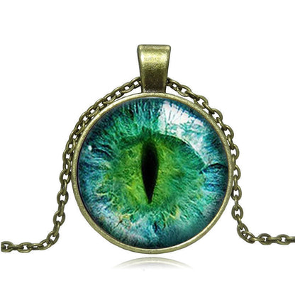 Cat's Eye Longans Time Stone Pendant Necklace For Women All-match Sweater Chain