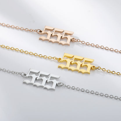 Personalized Lucky Angel Number Bracelet Stainless Steel