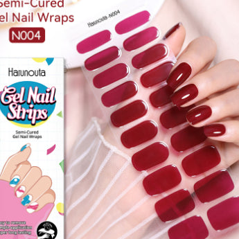 Semi-cured Gel Ice Transparent Nude Color Nail Stickers