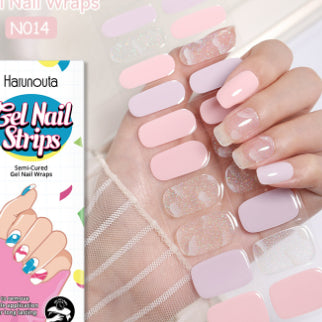Semi-cured Gel Ice Transparent Nude Color Nail Stickers