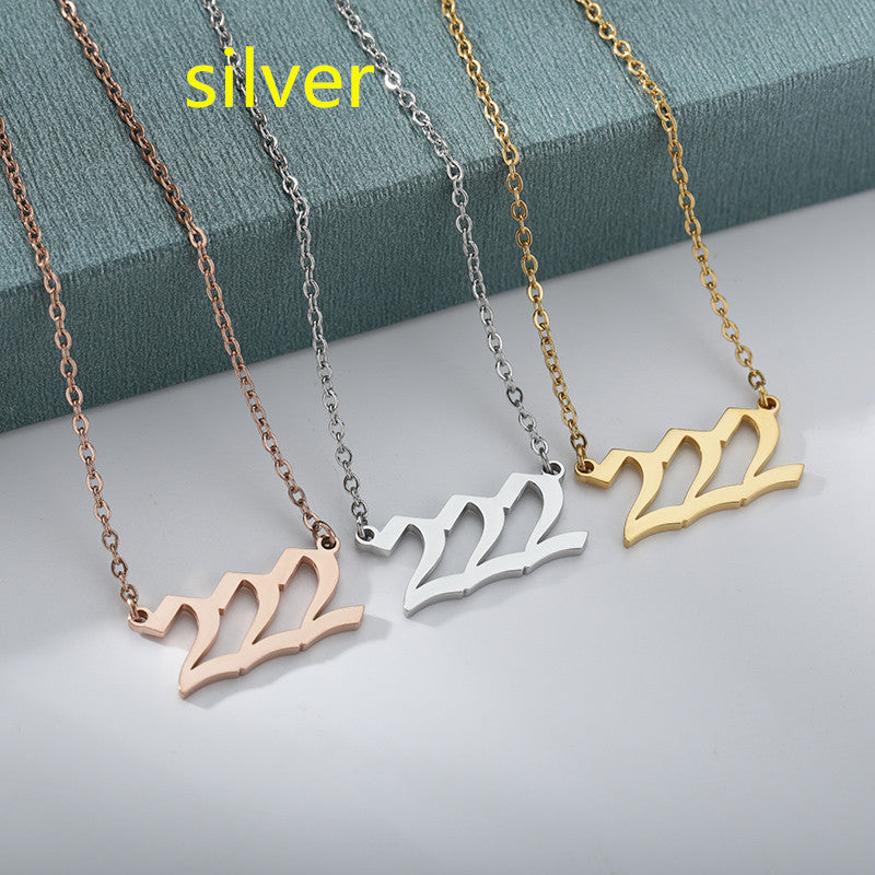 Ancient English Number Necklace Angel 111to999