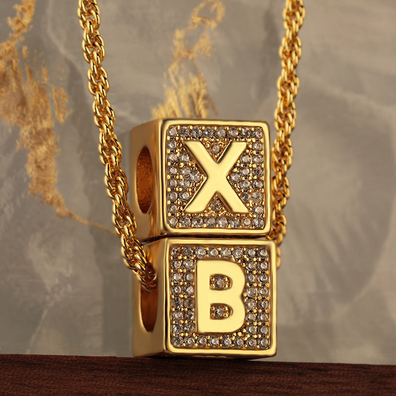 Custom Initial Letter Necklace - Personalized A-Z Name Pendant Gold Jewelry