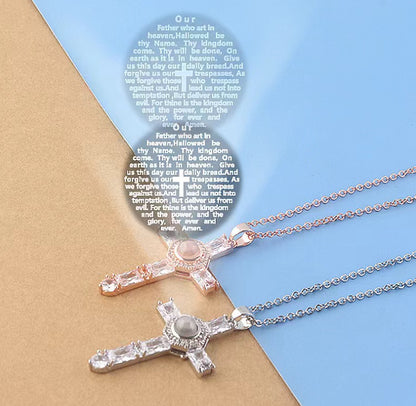 Jewelry Cross Projection Necklace Bronze Projection