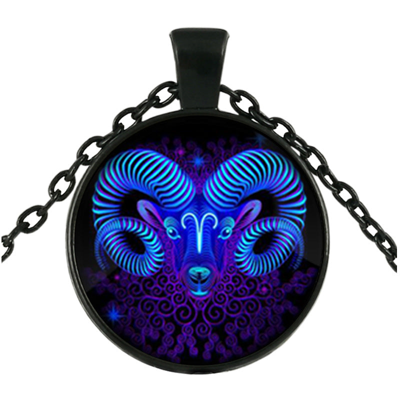 Twelve Constellation Time Gem Necklace