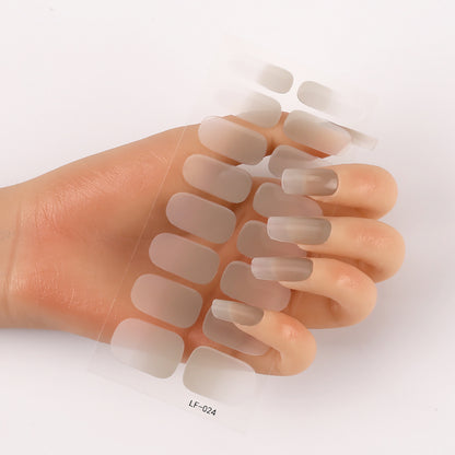 Manicure Full Stickers Solid Color 16 Small Stickers European And American Simple Nails