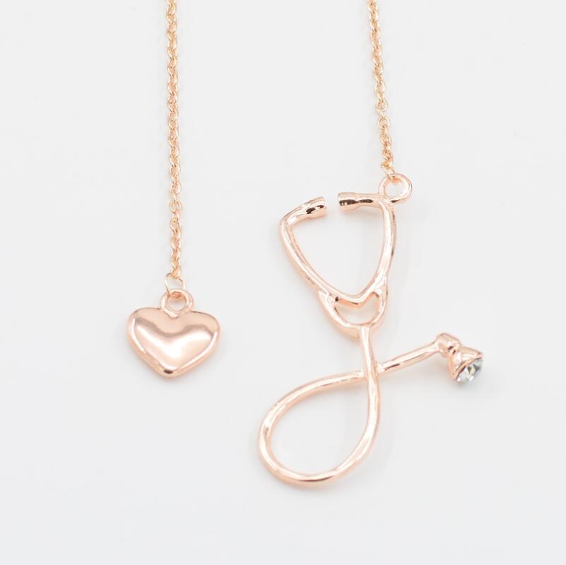 Creative Love ECG Stethoscope Pendant Necklace