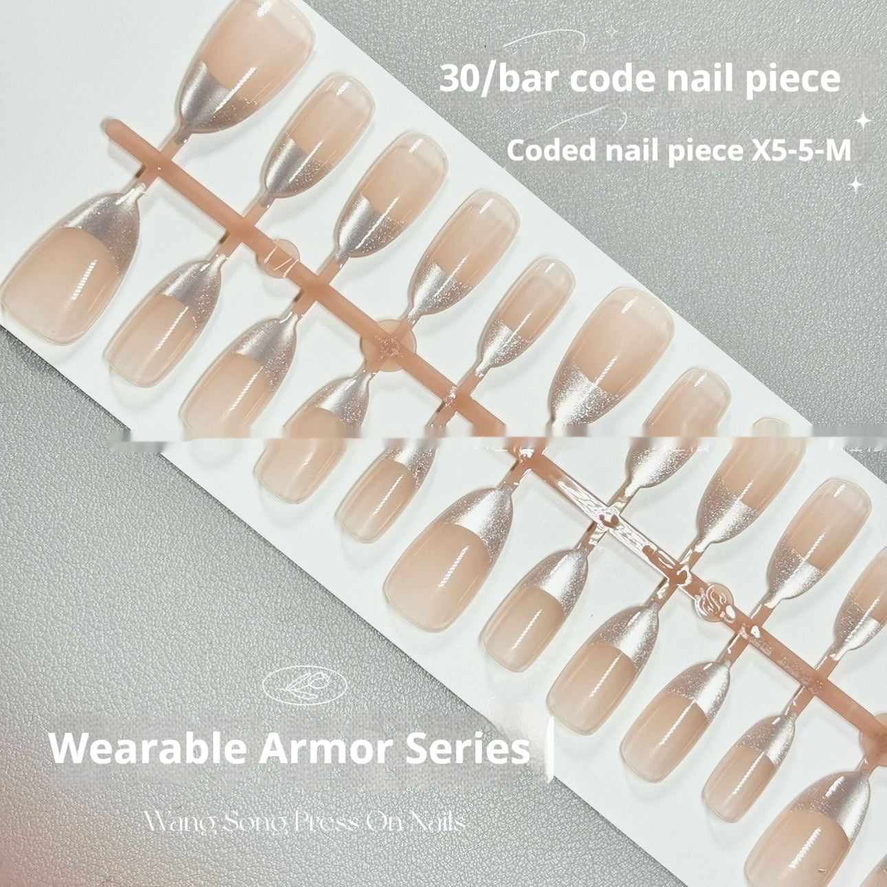 Cat's Eye 153 Silver Star River Fingertip White Ins Nails