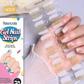 Semi-cured Gel Ice Transparent Nude Color Nail Stickers