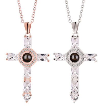 Creative Cross Projection Necklace