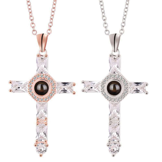 Creative Cross Projection Necklace