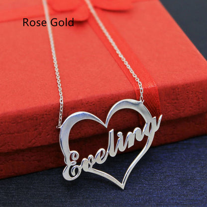 Love Name Necklace Women's Versatile Collar Chain