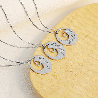 Circle Spiral Necklace Love Token